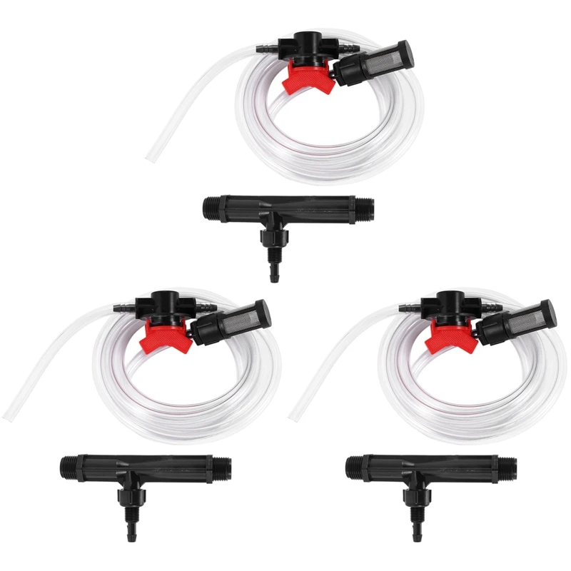 

3X 1/2 Garden Irrigation Device Venturi Fertilizer Injector Switch Water Tube Kit