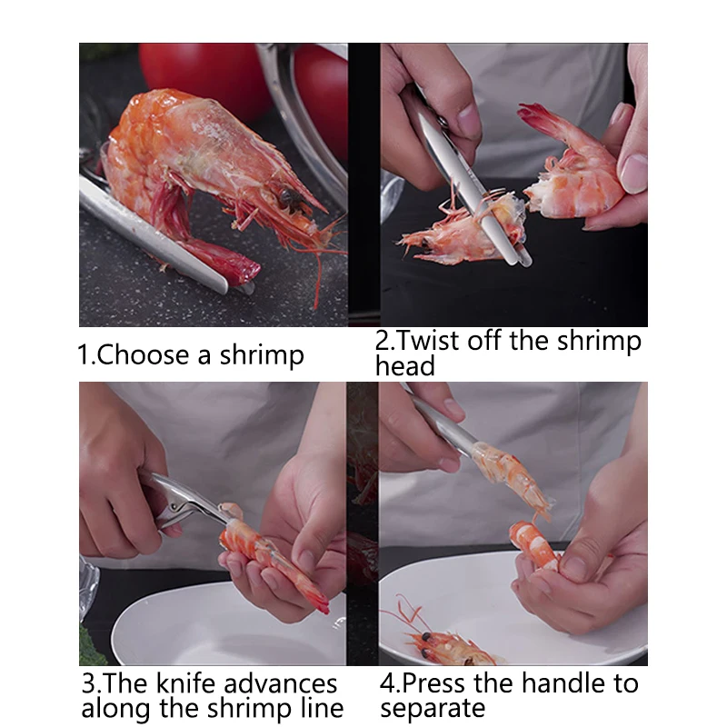 Портативный нож Clear the warehouse для креветок искусственная кожа из нержавеющей стали