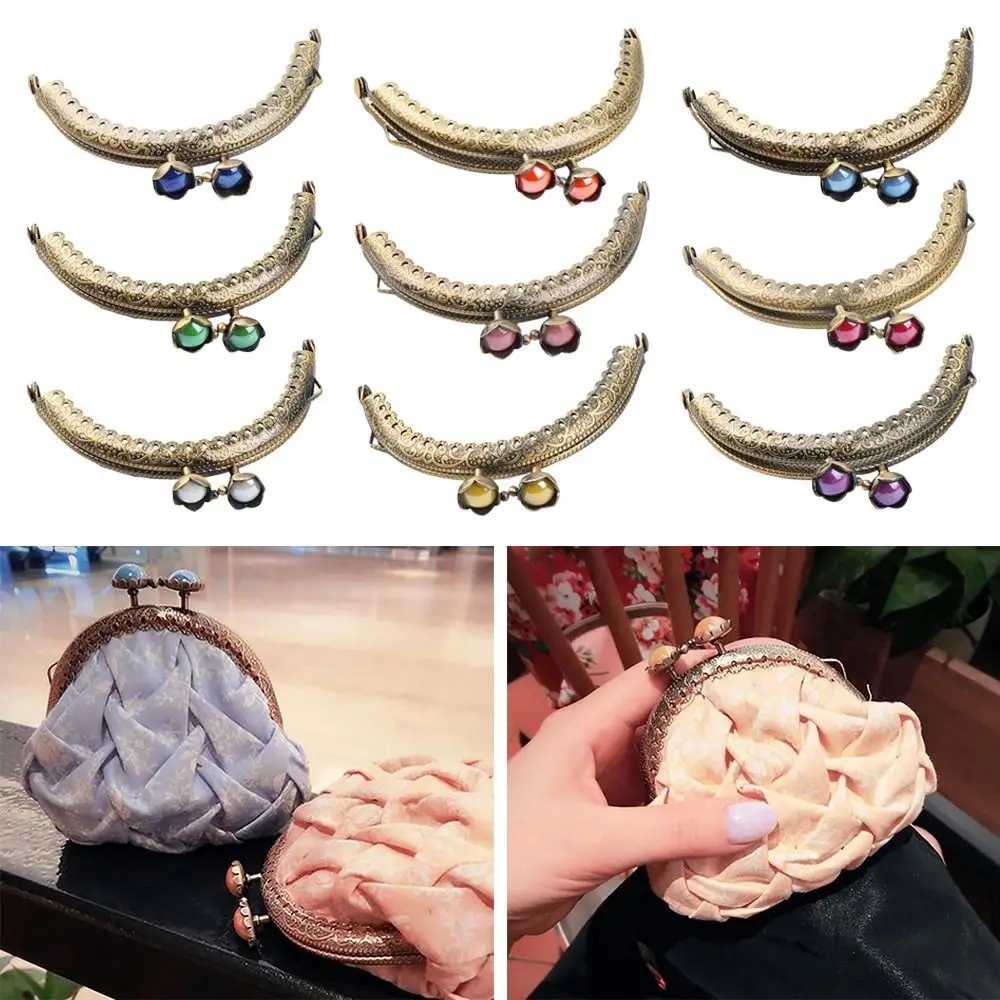 

Metal Purse Frame Kiss Clasp Mini Vintage Bag Hardware Bag Kiss Clasp Lock Bag Frame Buckle Handle Bag Accessories
