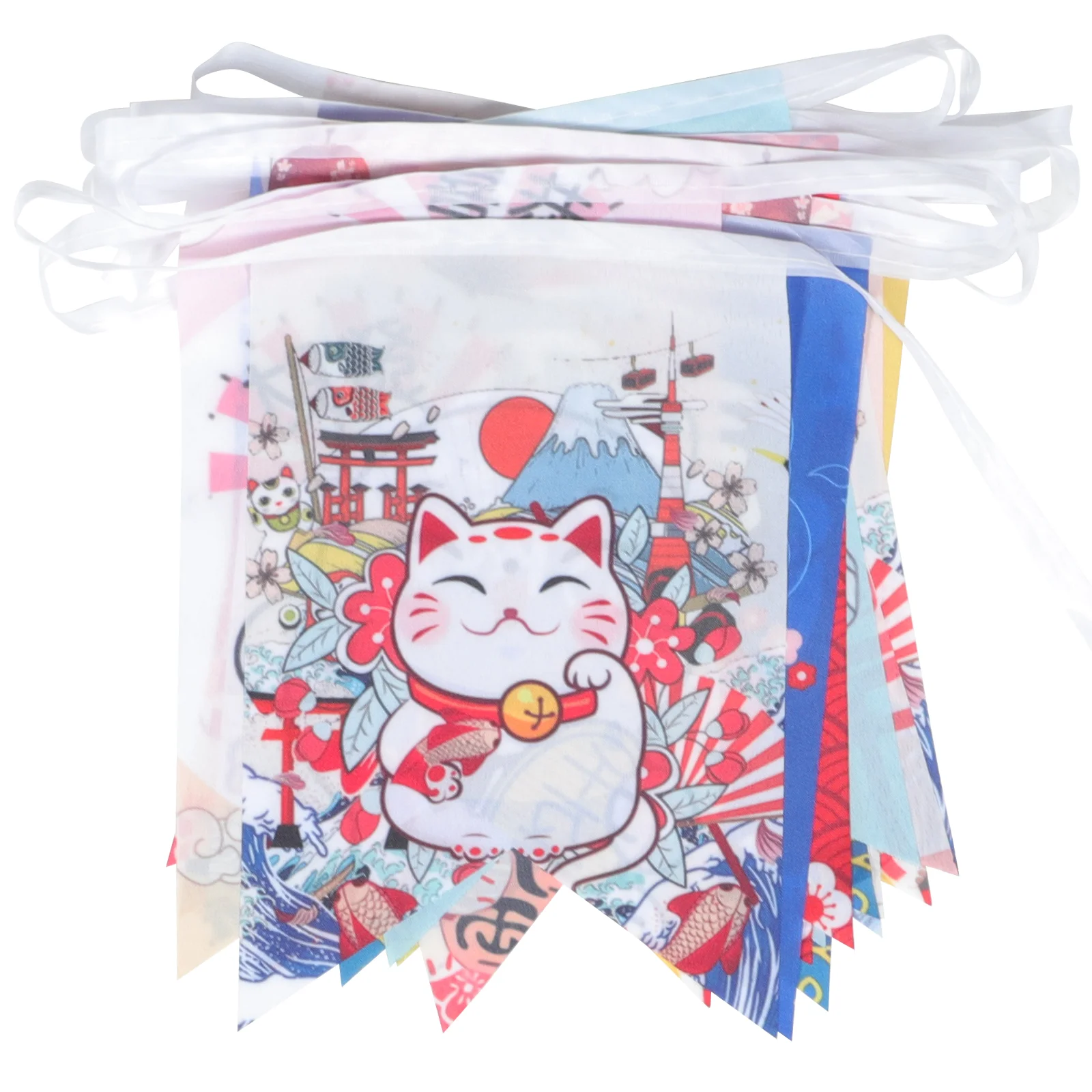 

Banner Japanese Restaurant Bunting Year Hanging Bar Sushi Neko Maneki Asian New Style Garland String Izakaya Traditional Decor