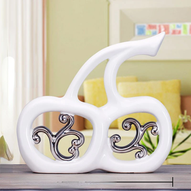 

Современные Серебряный поцелуй керамические украшения свадебные подарки для обустройства дома ремесел гостиная Hotel настольные статуэтки ...
