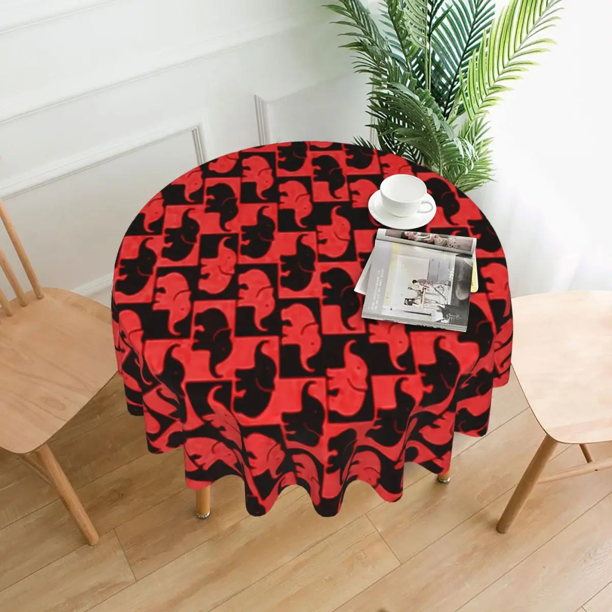 

Dancing Elephant Tablecloth Cartoon Animal Modern Print Table Cover Buffet Wholesale Decoration Polyester Table Cloth