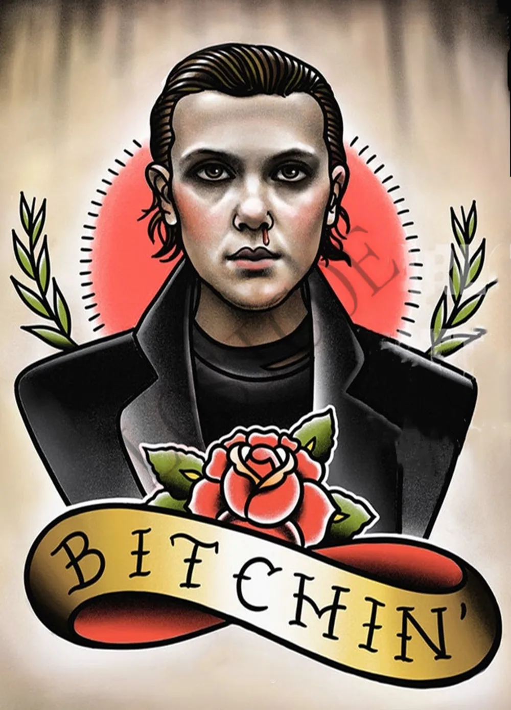 

Movie Poster Vintage Creativity Tattoos Design Wall Art Retro Kraft Paper HD Print Painting Wall Sticker Home Decoration WW2