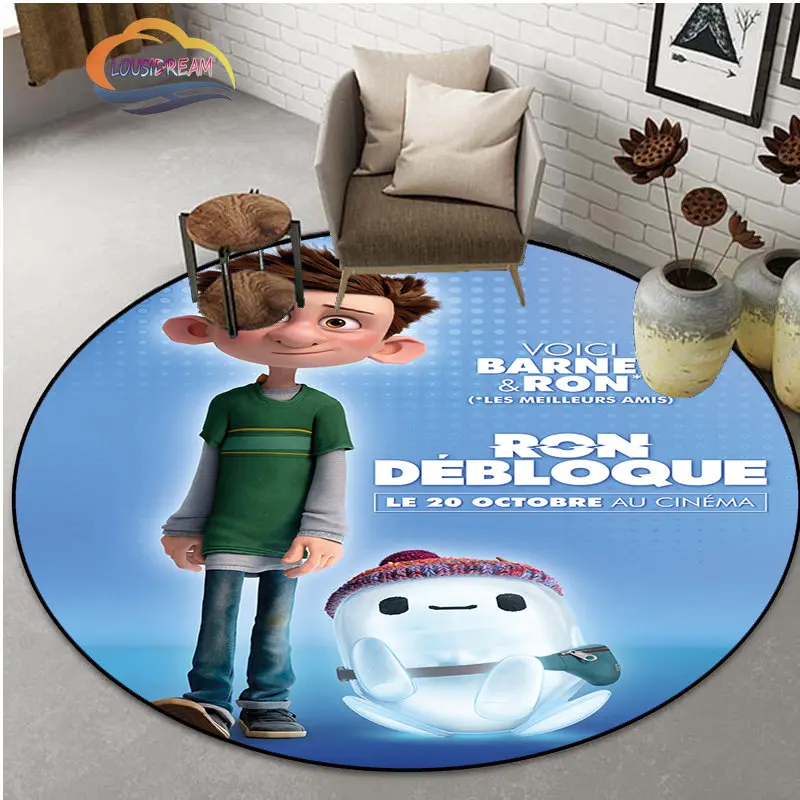 

Ron's Gone Wrong Cartoon Round Rug children Bedroom Floor Mat Computer Chair Area Decoration Carpets