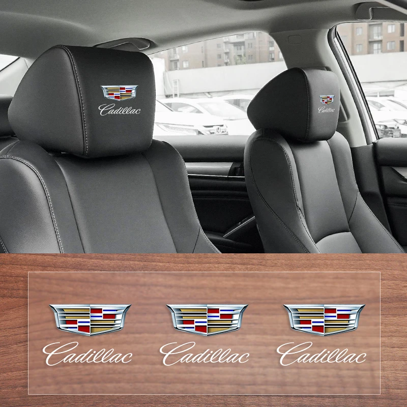 

Наклейка на подголовник автомобильного сиденья, автомобильный логотип, наклейка на топливный бак для Cadillac Escalade 3 Srx Xt5 Cts 2 Xt6 Ats Fleetwood Dorado