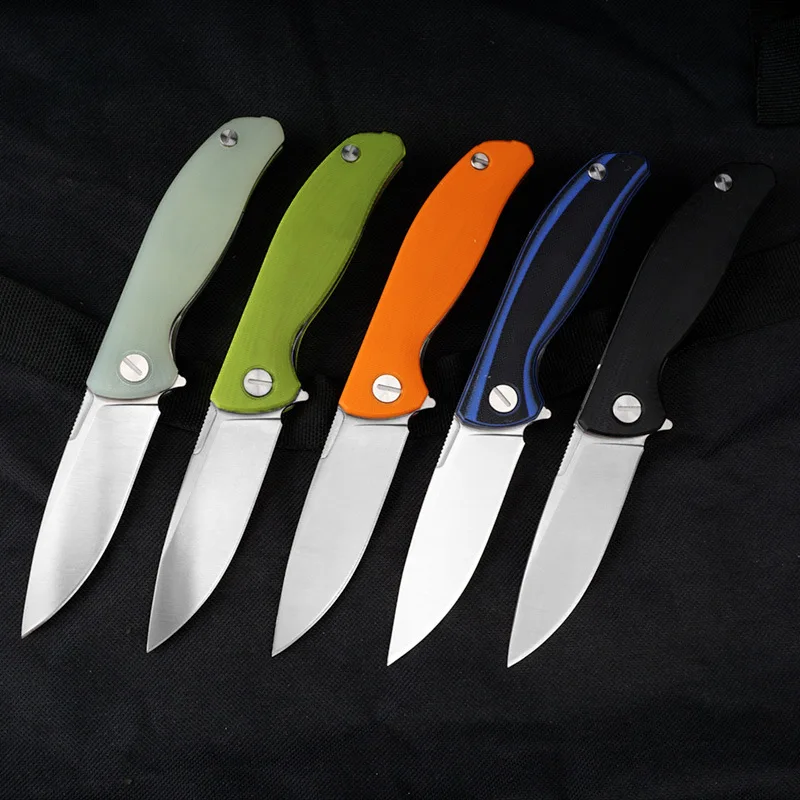 

New High Quality Outdoor Tactical Folding Knife G10 Handle 440C Blade Camping Safety Defense Pocket Military knives EDC Tool