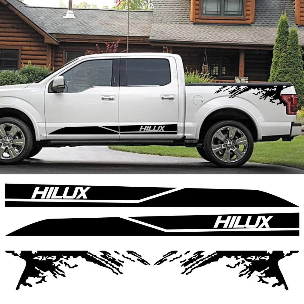 

DIY Sport Styling Pickup Stickers Tuning Accessories Car Side Sticker Stylish for Hilux Toyota Auto Vinyl Film Decoration Decal