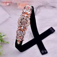 topqueen s426 b women dress elastic belt female overcoat accessories luxury diamond rose gold rhinestones elegant fashion
