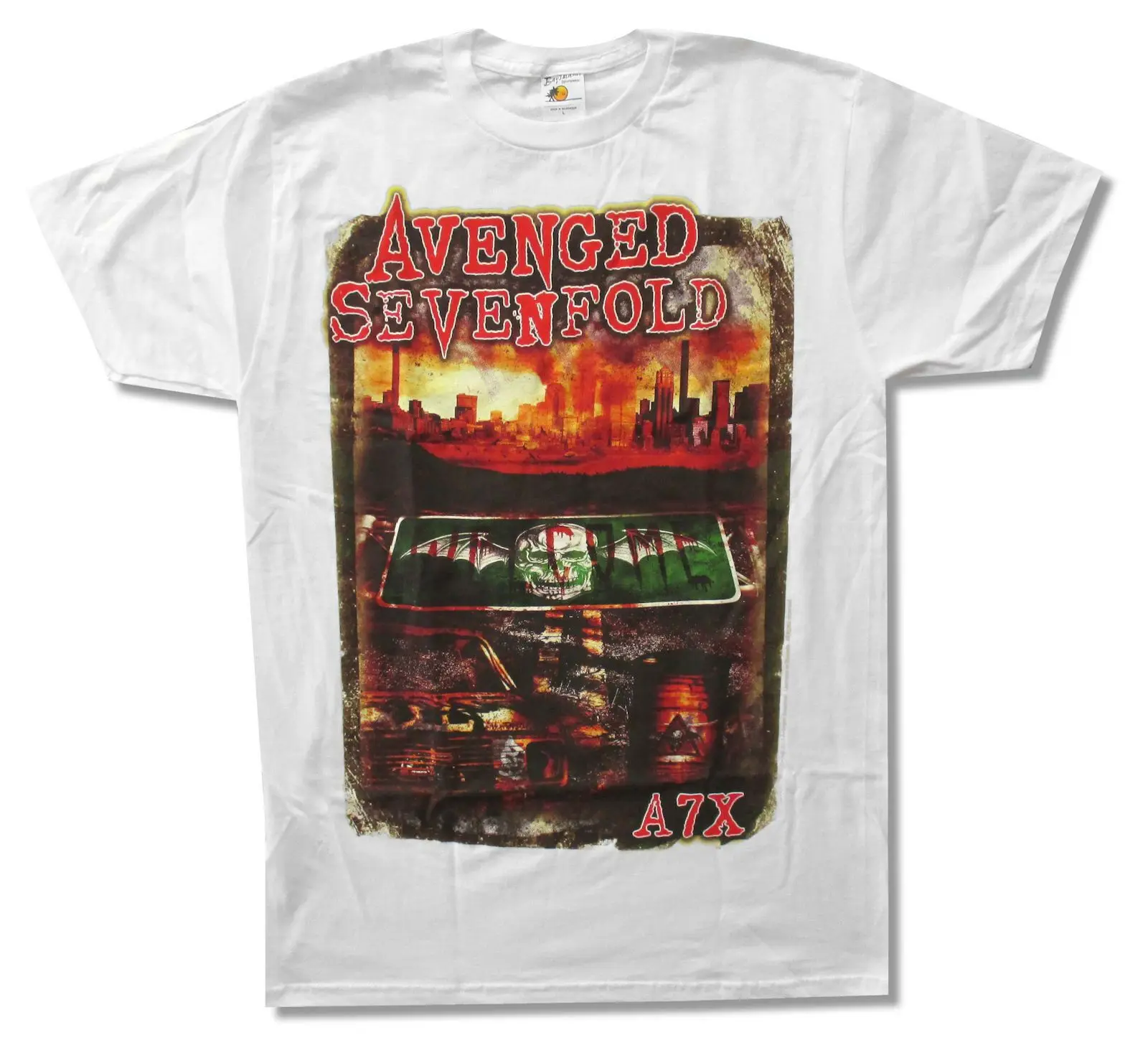 

Avenged Sevenfold Green Sign White T Shirt New A7X Band Merch