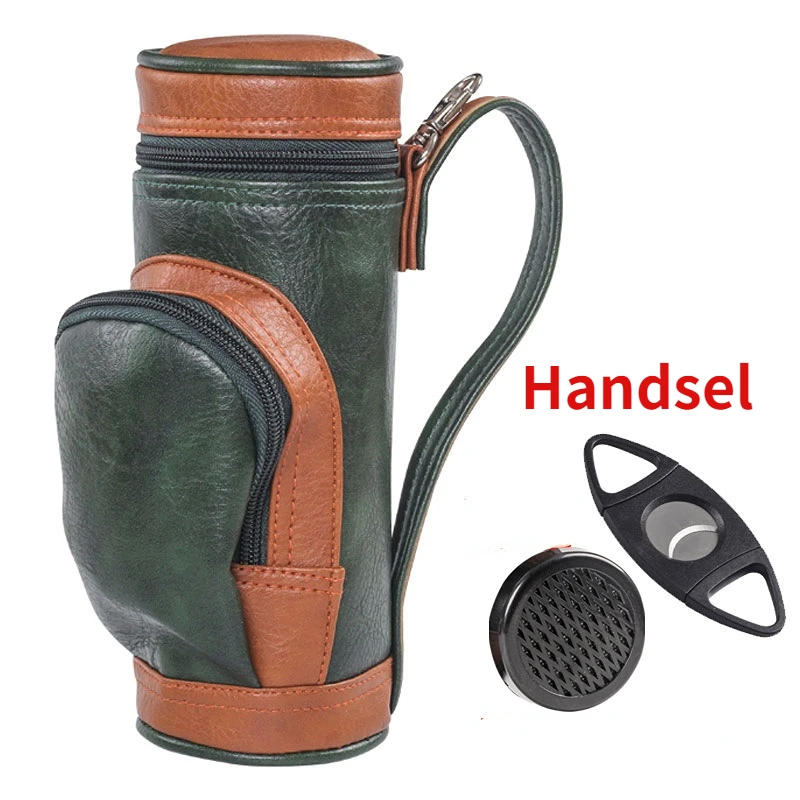 

Outdoor Portable Cigar Storage Moisturizing Cigar Bag To Send Cigar Accessories Tool Cigar Cutter
