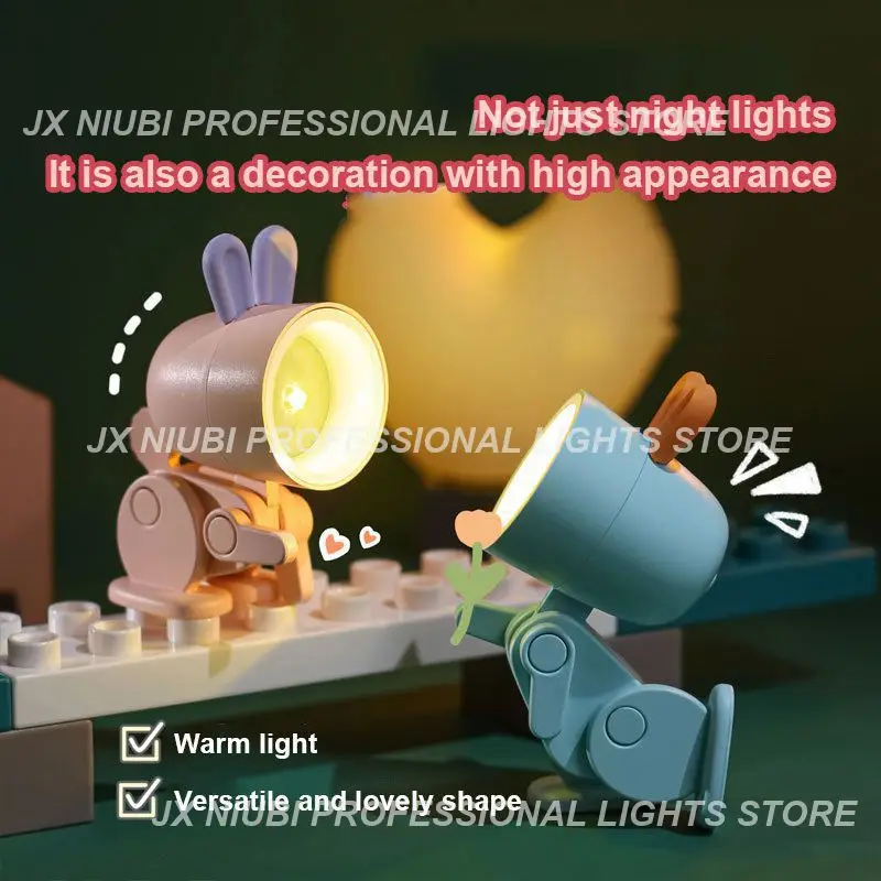 

Eye Protection Mini Cute Pet Light Cartoon Pet Folding Diy Gift Cartoon Animal Newest Creative Table Lamp Bedroom Living Hot