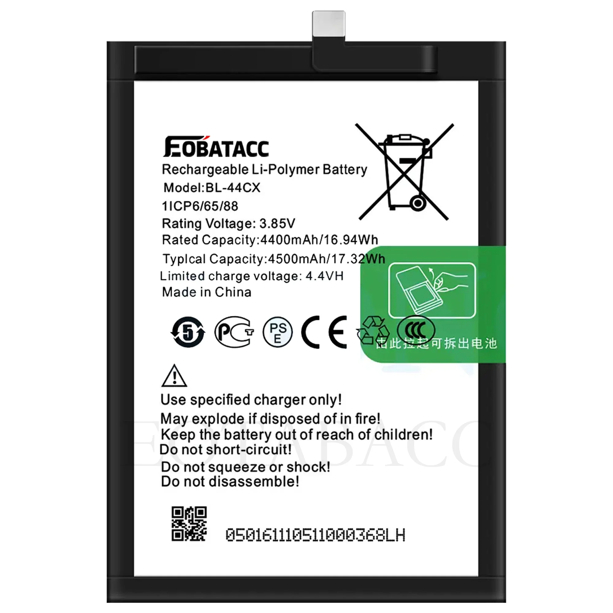EOTABACC Новый 100% высококачественный аккумулятор BL-44CX для мобильного телефона infinix