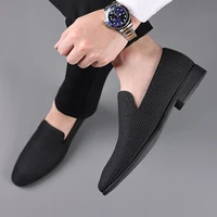 mens dress leather shoes formal net cloth shoe fashion handmade wedding party male shoes men loafers casual shoes