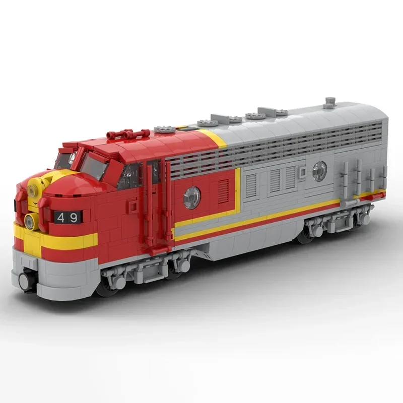 Серия железнодорожных поездов Moc строительные кирпичи EMD F7 модель поезда