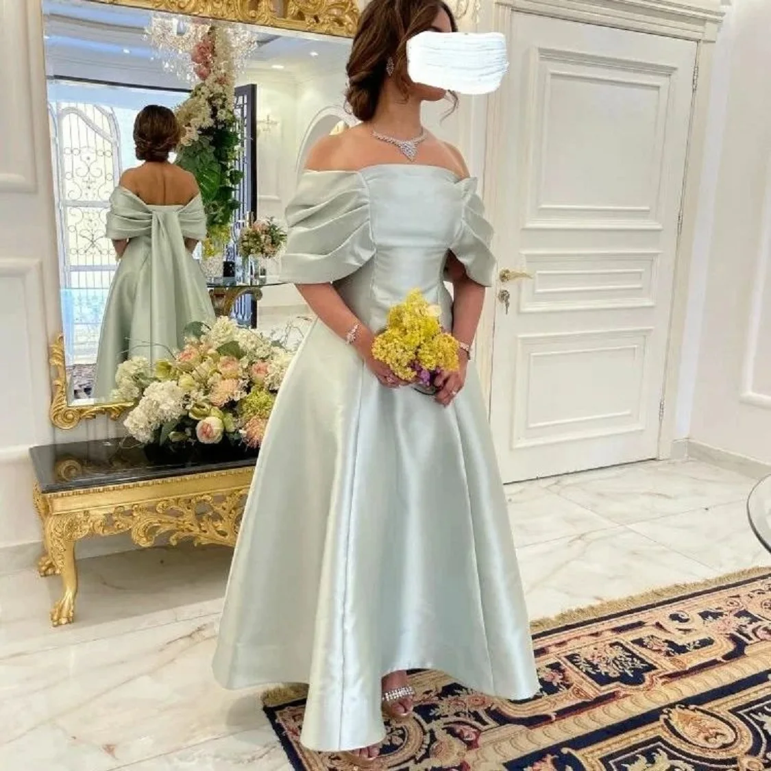 

New Women's Gorgeous Formal Occasion Dresses Simple Pleated Card Shoulder Floor-length Sexy Backless Design Custom Prom Dresses
