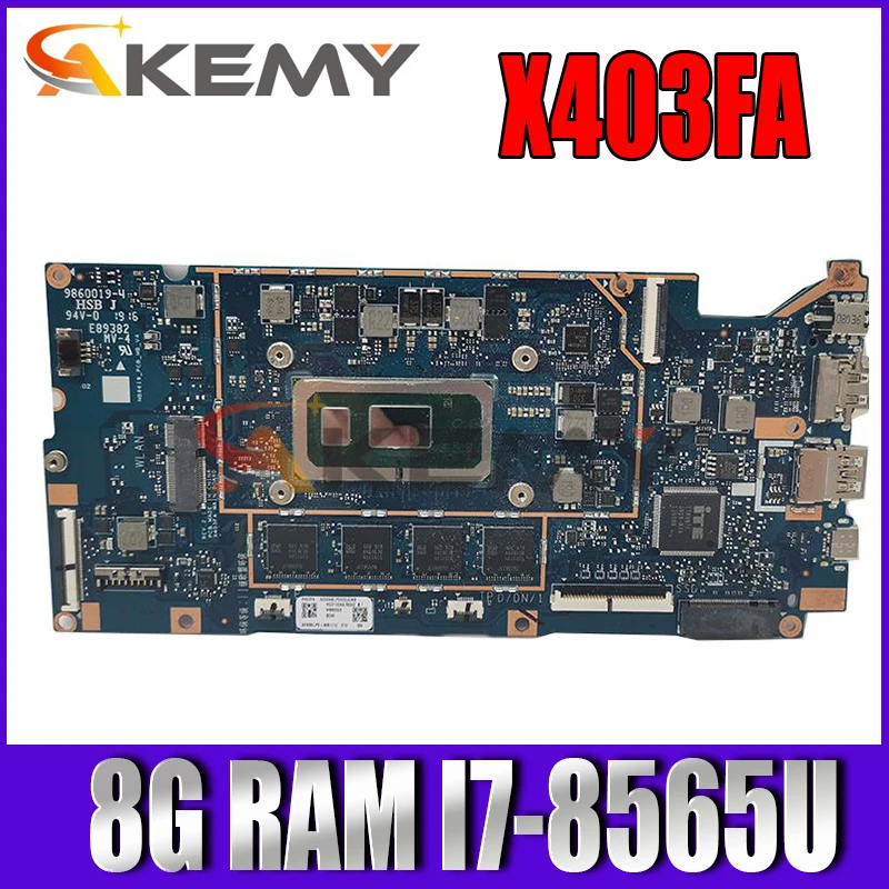 

New! X403FA Motherboard For Asus ADOL14FA X403FA X403F A403F F403F Laptop Mainboard With 8G/I7-8565U