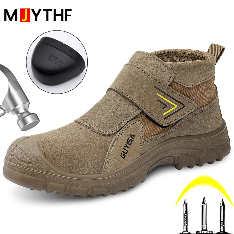 

Anti Scald Welding Work Shoes Anti-smash Anti-puncture Safety Shoes Men Protective Shoes Wear Resistant Male Industrial Shoes