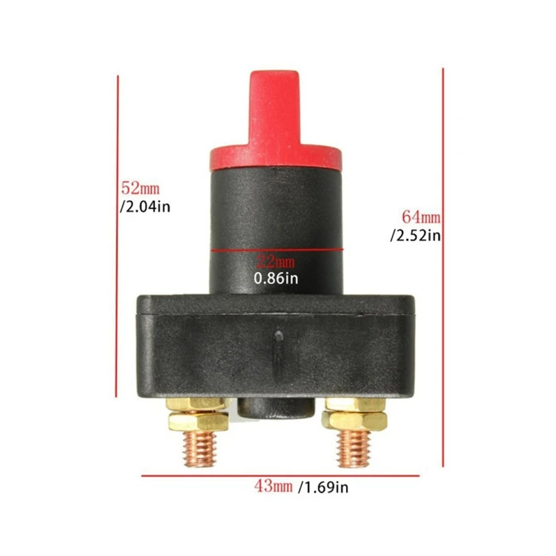 

Battery Switch Battery Power Cut Master Switch Disconnect Isolator Cut Off Rotary Switch for Boat Car Camper RV