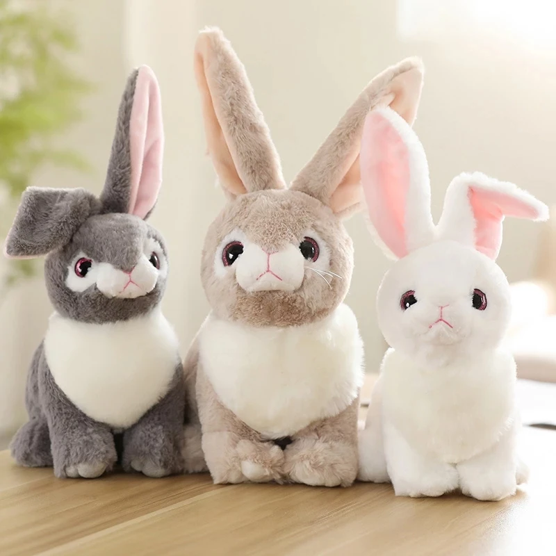 

1pc 32/40CM Cute Simulation Rabbit Bunny Toys Stuffed Cute Lifelike Hare Animal Plush Doll Kids Children Soft Pillow Nice Gift