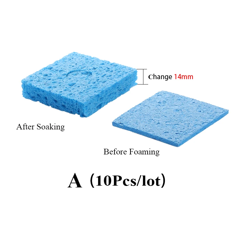 

Чистящая губка для паяльников, синяя/желтая, 10 шт.