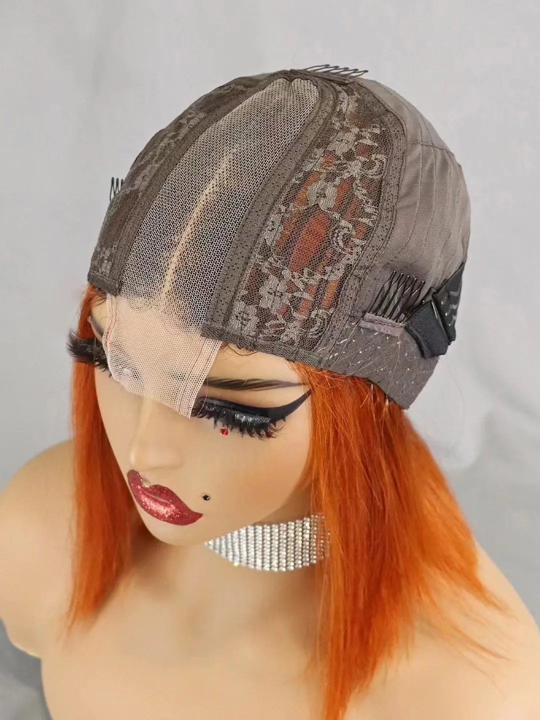 Бесклеевые парики из натуральных волос Боб плотность 350% короткие для чернокожих