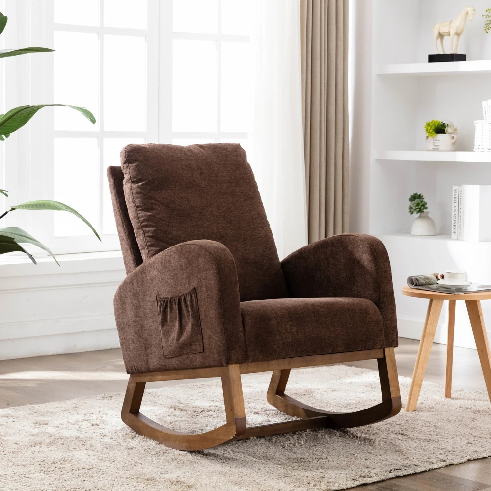 Weicher Schaukelstuhl im Mid-Century Modern-Stil для Das Kinderzimmer детостера hoher Rücken |