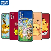 cartoon pokemon pikachu for samsung galaxy a52s a72 a71 a52 a51 a12 a32 a21s 4g 5g fundas soft black phone case capa coque cover