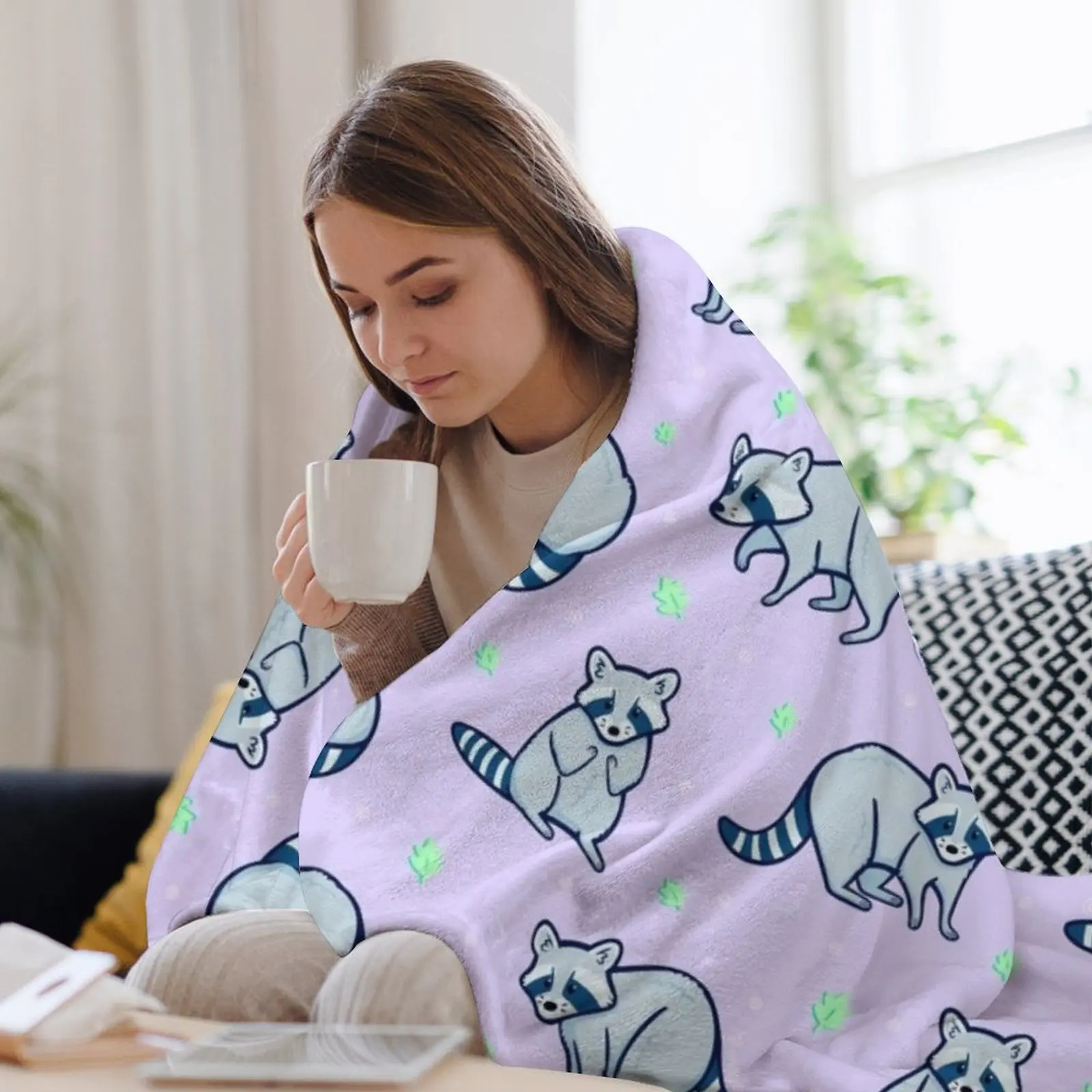 Одеяло Raccoon Goons волосы мягкие украшения покрывала одеяла