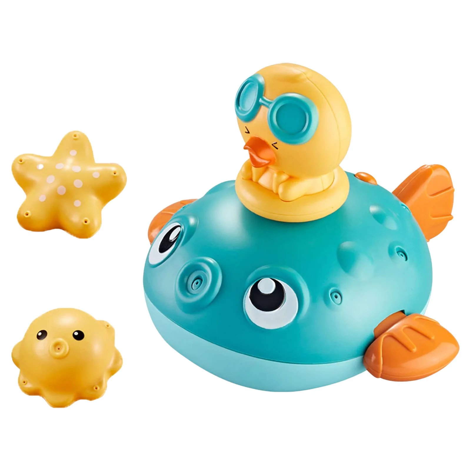 

Baby Bath Toys Automatic Spray Water Toys Light Up Bath Toy With Led Light 4 Nozzles Bathroom Swimming Spraying Game For Boys