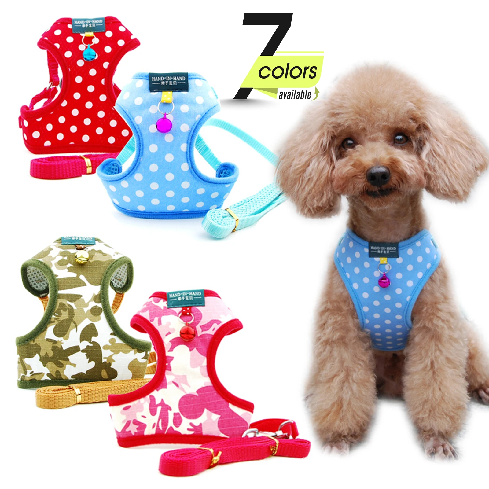 

Harness Vest Pet Adjustable for Puppy Mesh Harness for Small Medium Dog