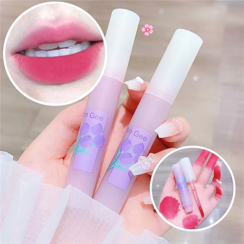 

Von Gee 6 Colors Lip Glaze Velvet Matte Lipstick Waterproof Nude Lip Gloss Long Lasting Easy To Color Lip Tint Mud Cosmetics