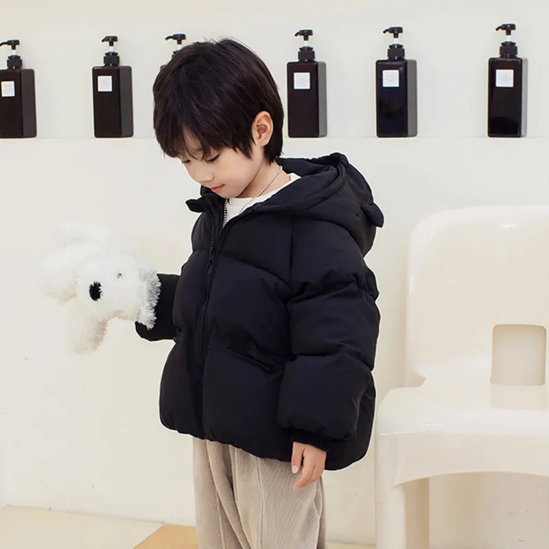 Зимняя хлопковая стеганая куртка для мальчиков и девочек одежда малышей плотное
