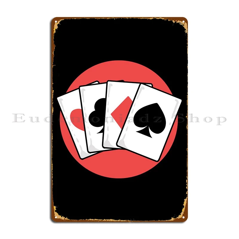 

Палуба открыток металлический знак клубный бар Настенный декор паб гостиная оловянный знак плакат