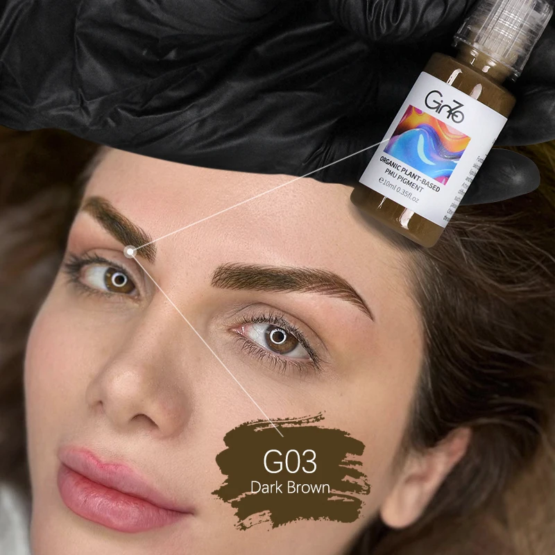 Пигменты для татуировки Ginzo 15 цветов полуперманентный макияж чернила губ