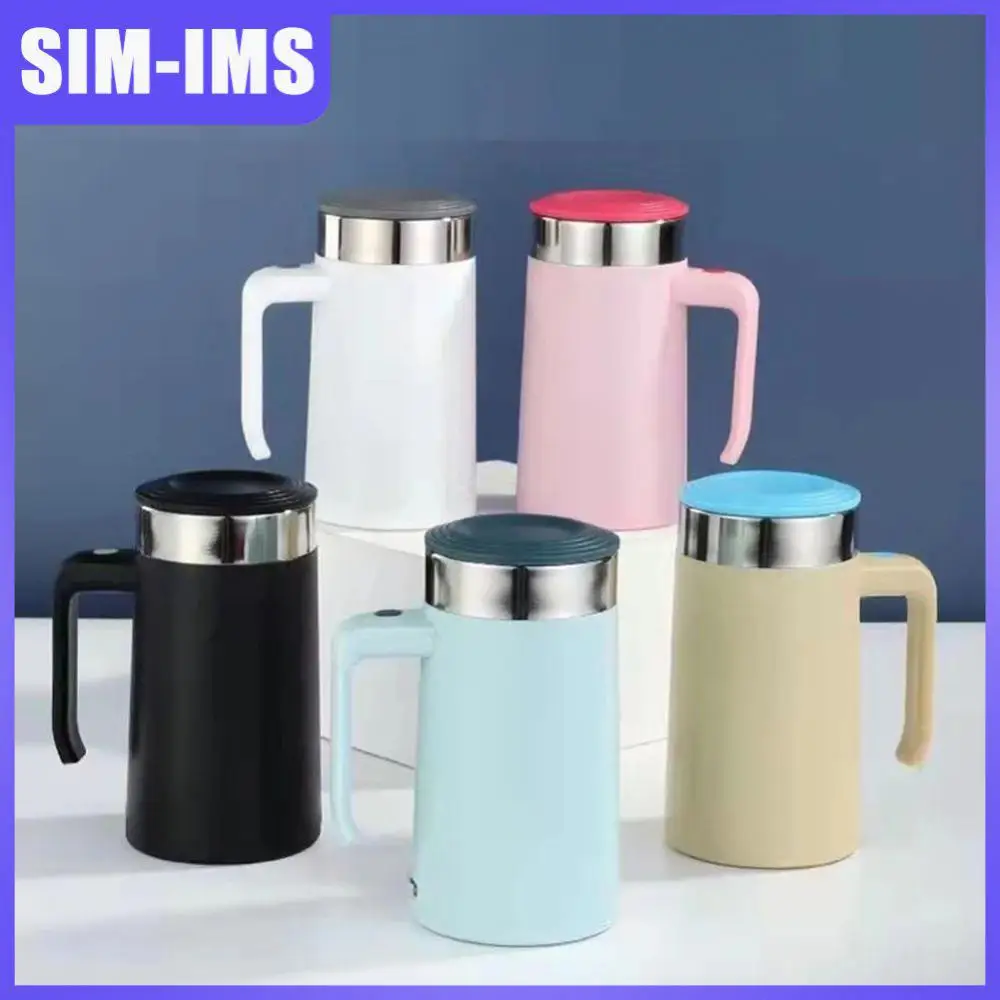 

304 Stainless Steel Without Clumping Automatic Stirring Mug Waterproof Rotating Magnetic Water Cup Large-caliber Cup Mouth Blue