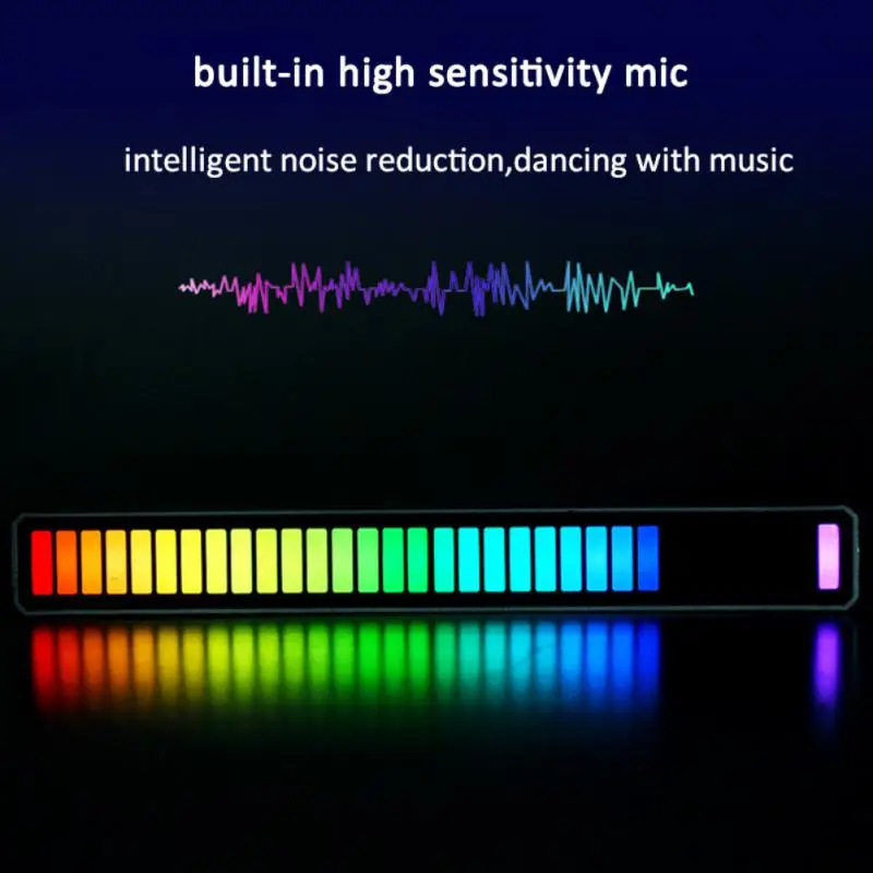 

NEW LED Strip Light Sound Control Pickup Rhythm Light Music Atmosphere Light RGB Music Light Bar USB Colorful Lamp For Car Party