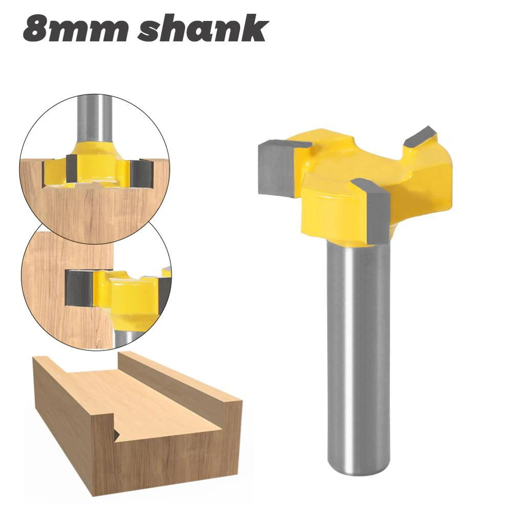 

1PC 8MM Shank Milling Cutter Wood Carving Flush Trim Bit Z3 Milling Straight Edge Slotting Milling Cutter Cutting Handle Wood