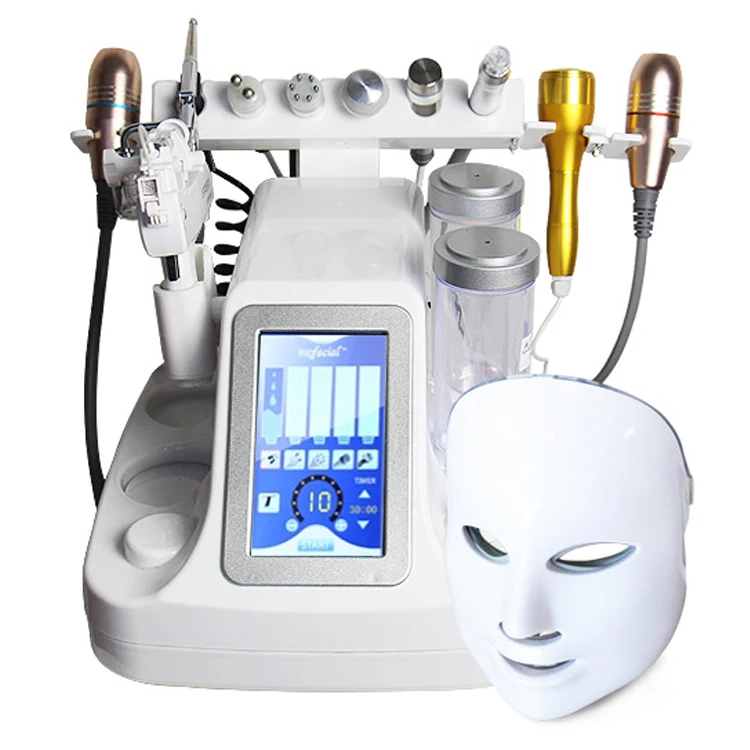 

12 in 1 Hydra dermabrasion Muti-function beauty instrument microcurrent light theraoy facial toning device