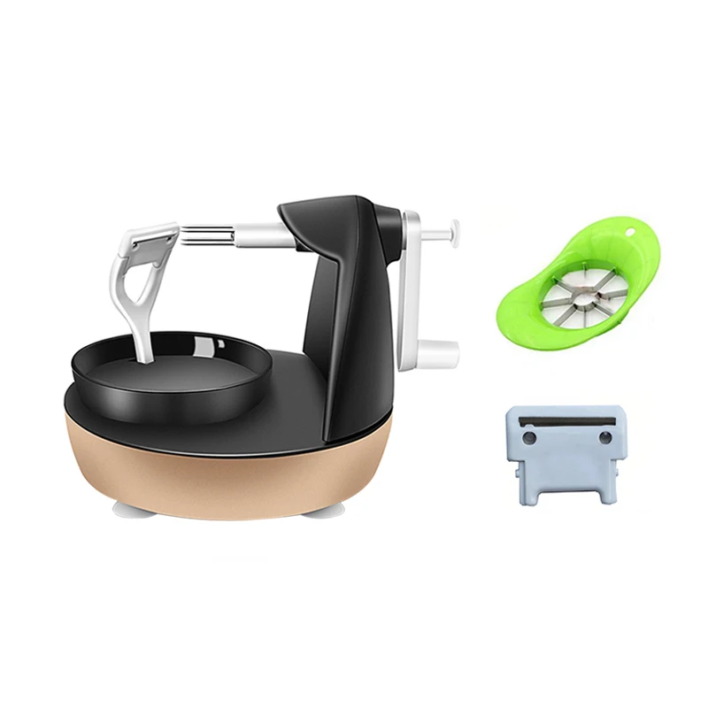 

2022 New Round Apple Peeler Machine Hand-cranked Multifunctional Fruit Peeling Machine Home Corer Cutter Kitchen Apple Slicer