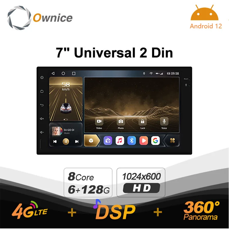 

Ownice K6 Plus для Nissan VW Toyota Универсальный автомобильный радиатор 2 Din Android 12,0 8G Ram 256G Rom 4G LTE GPS Авто радио 360 SPDIF