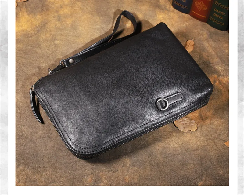 Fashion designer high-quality natural real leather men and women business clutches summer light hot sale mini messenger bag