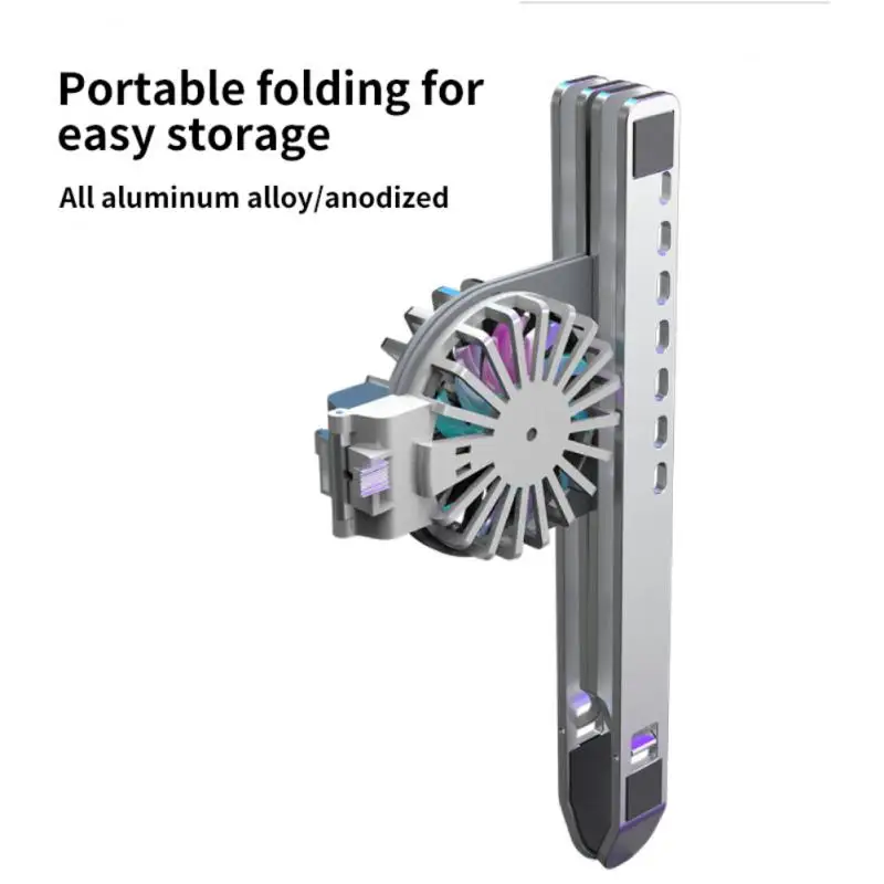 

Ergonomic Notebook Stand Adjustable Computer Bracket With Cooling Fan Aluminum Alloy Support Riser For Macbook Lenovo Dell