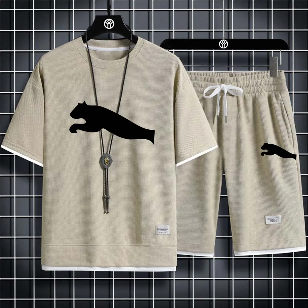 New Luxury Brand T-Shirts Men Clothing Designer Clothes Fashion Women Tees Sportswear Tops Shorts 2023 Summer 2 Piece Set