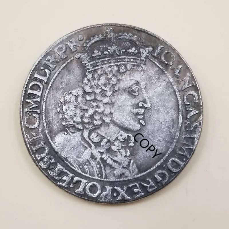 

Poland 1649 Silver Plated Brass Commemorative Collectible Coin Gift Lucky Challenge Coin COPY COIN