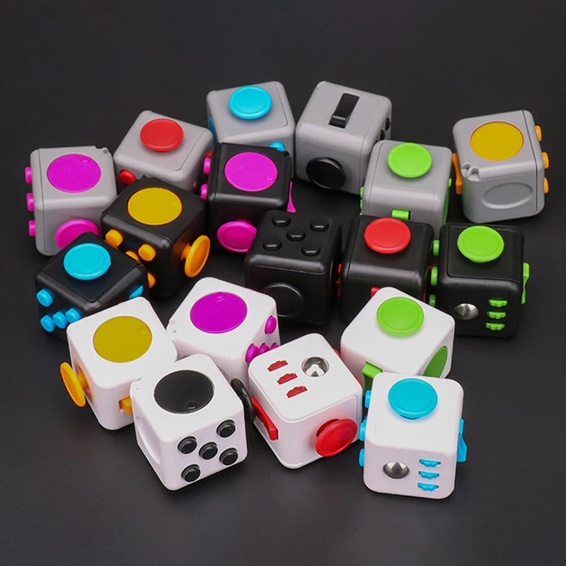 New Fashion Kawaii Decompression Dice Autism Adhd Anxiety Relieve Toy Adult Kids Anti-Stress Relieve Fingertip Press Button Toys