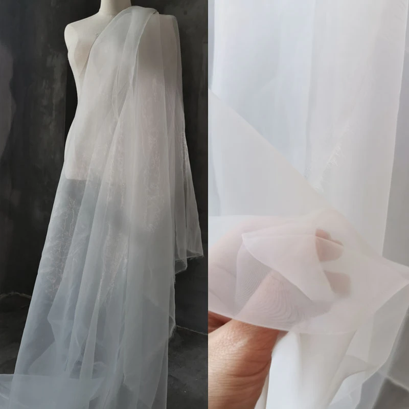 

Матовая зашифрованная ткань из органзы на весну и лето, мягкое платье для демонстрации одежды своими руками, дизайнерская ткань высокого качества для платья, одежды