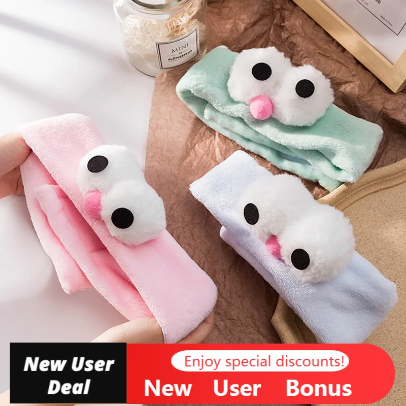 

Повязка для волос с большими глазами для мытья лица аксессуары для волос для девочек головной убор широкополая эластичная повязка для воло...