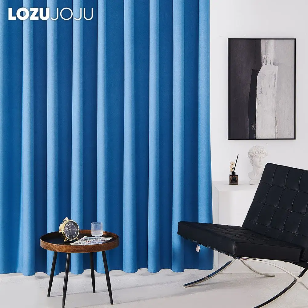 

LOZUJOJU однотонные светонепроницаемые шторы, оконные драпировки, домашний декор, занавески для гостиной, 1 шт.