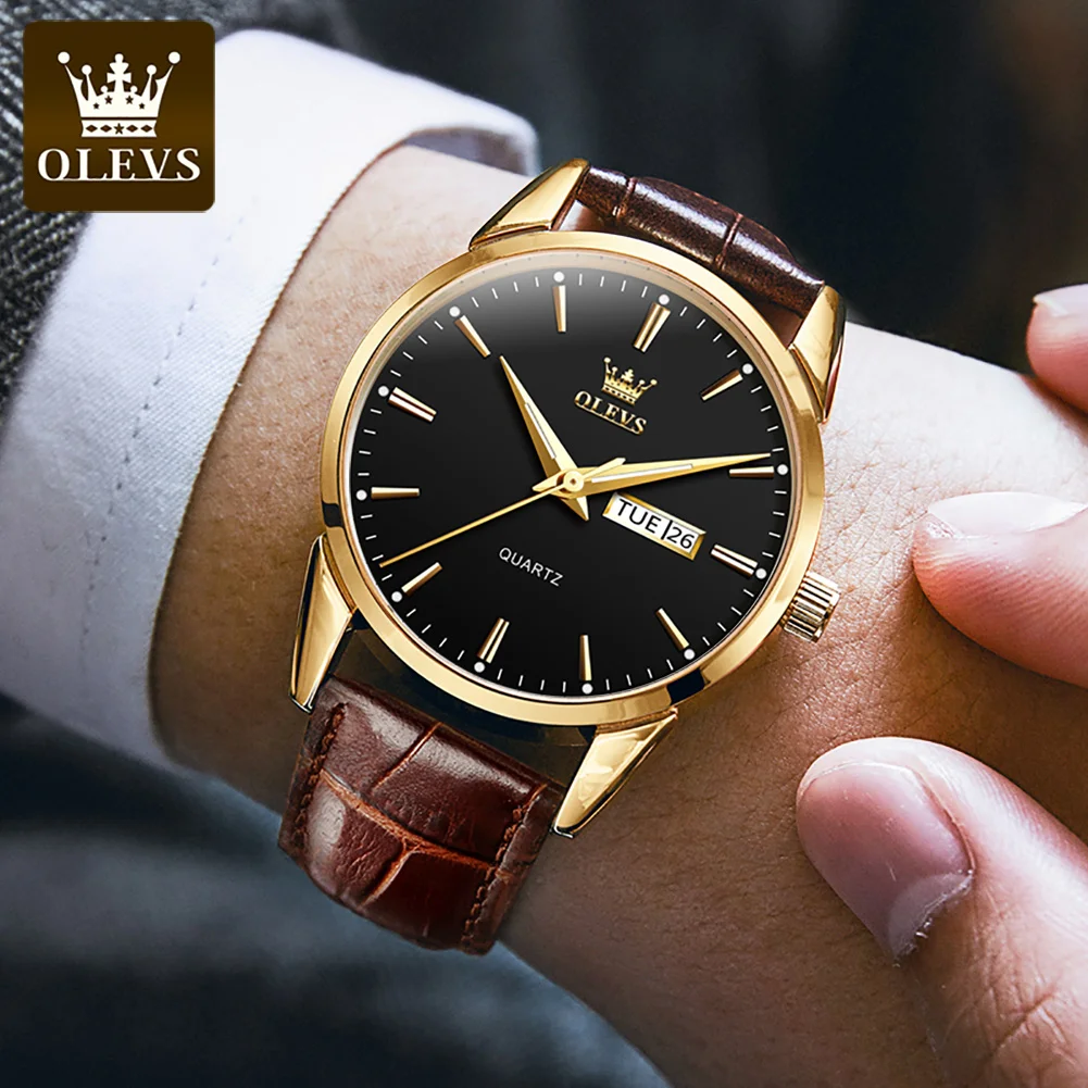 

JSDUN Top Brand Men's Quartz Wristwatch Simple Design Automatic Date Leather Strap 30M Waterproof Clock Watch Montre Homme Luxe