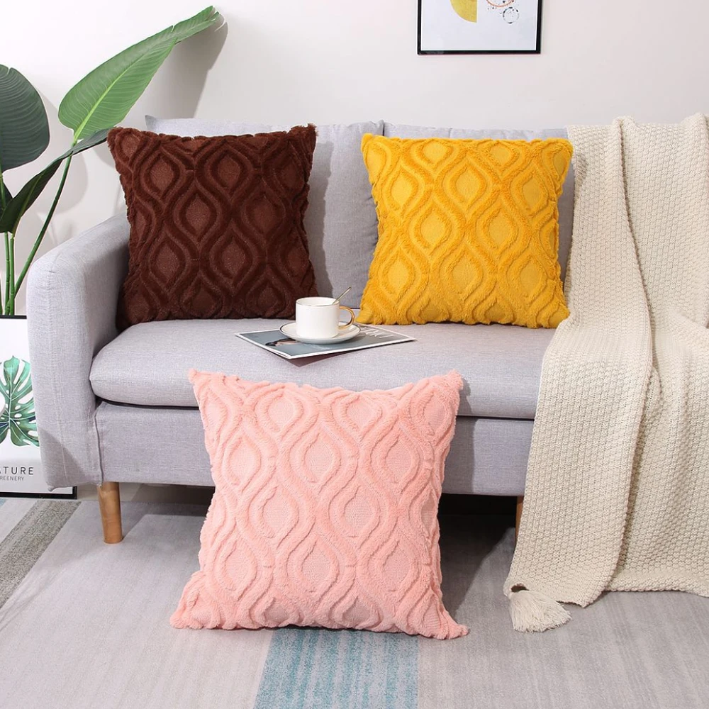 

Decorative Cushion Cover Geometric Patterns Solid Color Luxury Throw Pillow Cover Pillowcase for Home Office Living Room Decor